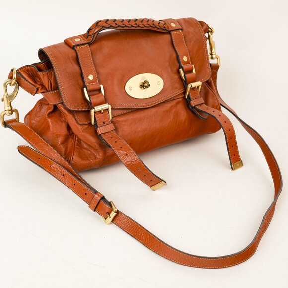 Mulberry Alexa Oak Soft Buffalo Leather Satchel - Picture 6 of 13